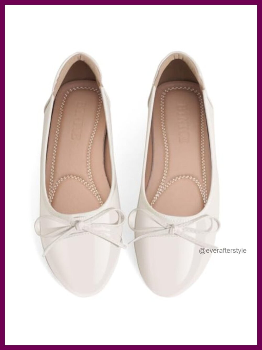 Women's Ballet Flats Faux Leather Memory Foam Slip-On Comfortable Office Work